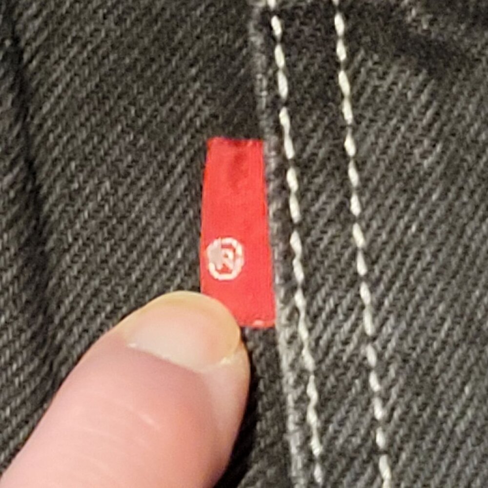 Levi’s Black Size 29 Denim Carpenter Mini Skirt Jean 100% Cotton Gray Distressed - Picture 5 of 12